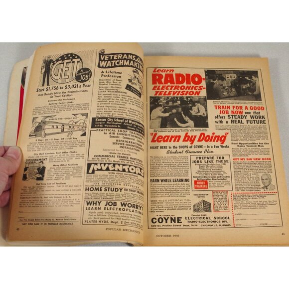 Popular Mechanics October 1946 Nuclear Power Atomic Age Vintage Advertising, - Picture 5 of 10